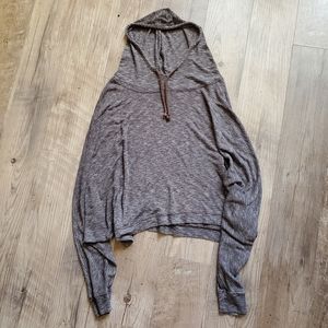 Loose Croptop Sweater in Grey, Size: L